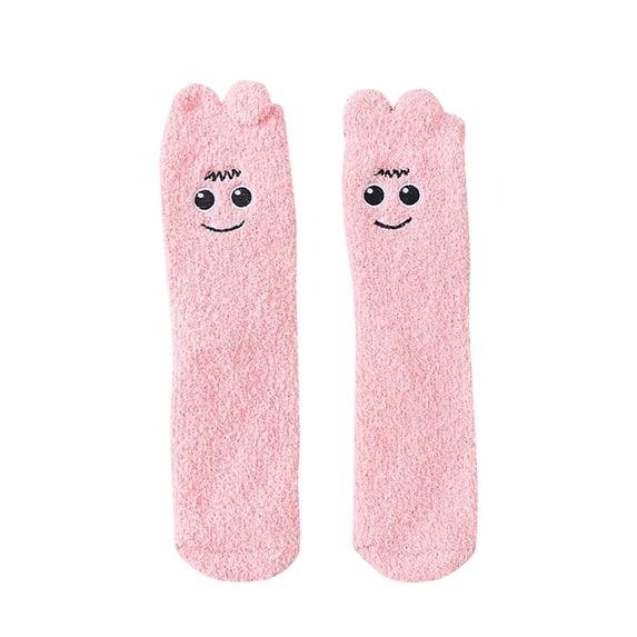 JGTDBPO Wear Fuzzy Socks For Women Super Soft Plush Slipper Sock Winter Warm Fluffy Slipper Socks Soft Cute Cat Animal Socks Casual Home Sleeping Fuzzy Cozy Sock