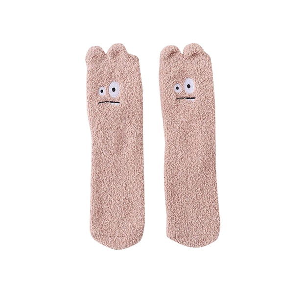 JGTDBPO Wear Fuzzy Socks For Women Super Soft Plush Slipper Sock Winter Warm Slipper Socks Soft Cute Cat Animal Socks Casual Home Sleeping Fuzzy Cozy Sock