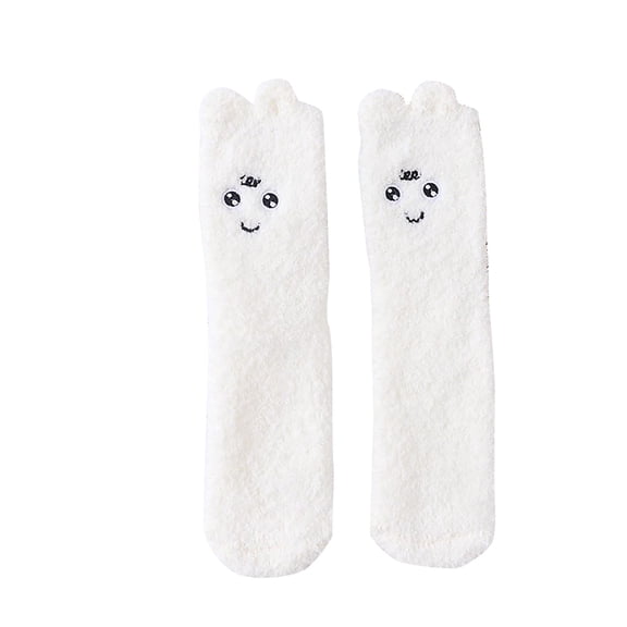 JGTDBPO Wear Fuzzy Socks For Women Super Soft Plush Slipper Sock Winter Warm Slipper Socks Soft Cute Cat Animal Socks Casual Home Sleeping Fuzzy Cozy Sock