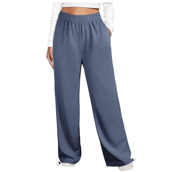 JGTDBPO Wide Leg Palazzo Pants For Women Casual Yoga Sweatpants Comfy High Waisted Sports Athletic Joggers Lounge Pants With Pockets