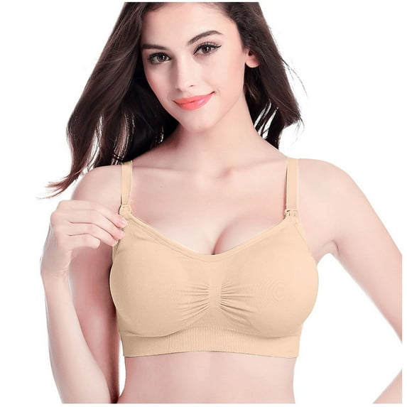 JGTDBPO Wireless Bras For Women Pregnant Plain Color Bra Nursing Bras Vest Tops Gathered Together Breathable And Comfortable Bra Brassiere Sports Bra Minimizer Extra-Elastic Bra Everyday Bra
