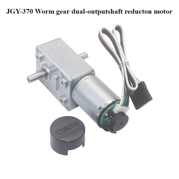 JGY-370 Encoder Signal Feedback Speed Measurement, Turbo Worm Double Out Shaft Deceleration High Torque Low Speed Motor