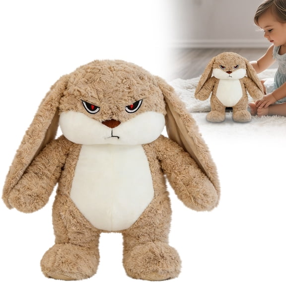 JGYCTY  Grumpy Bunny Plush Toy - Super Soft Stuffed Animal Rabbit, Cute Gift for Kids & Adults, Easter or Birthday Present S  size