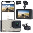 thumbnail image 1 of JH Auto 4K Front and 2K Rear Dash Camera 3 in Screen 32GB Card Included 170 Degree Wide Angle Wi-Fi Night Vision WDR HDR Parking Monitor, 1 of 7