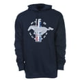 thumbnail image 1 of JH DESIGN GROUP Men's Ford Mustang Pullover Navy Blue Hoodie Sport Striped Sleeves, 1 of 3