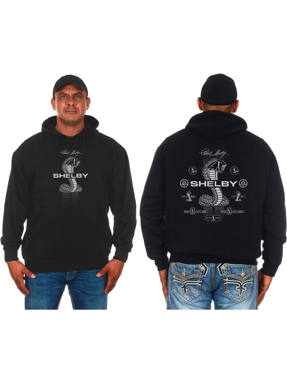 Group Men's Carroll Shelby Pullover Hoodie Front and Back Logo Sweatshirt