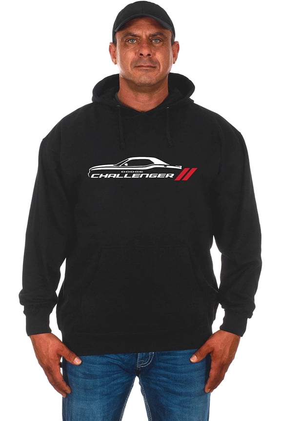 JH Design Group Men's Dodge Challenger Silhouette Pullover Hoodie