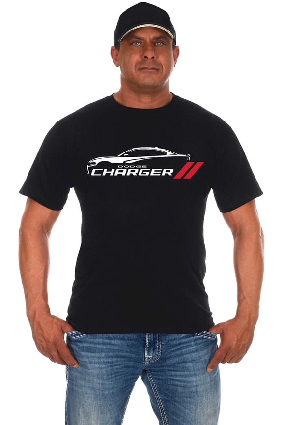 Group Men's Dodge Challenger Silhouette Short Sleeve Crew Neck T-Shirt
