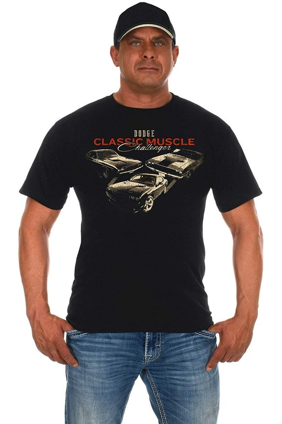 Group Men's Dodge Challenger T-Shirt Classic Muscle Short Sleeve Shirt