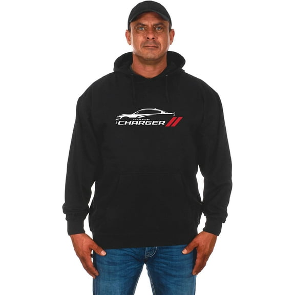 JH Design Group Men's Dodge Charger Silhouette Pullover Hoodie