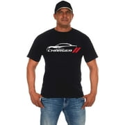 JH Design Group Mens Dodge Charger Silhouette Short Sleeve Crew Neck T-Shirt