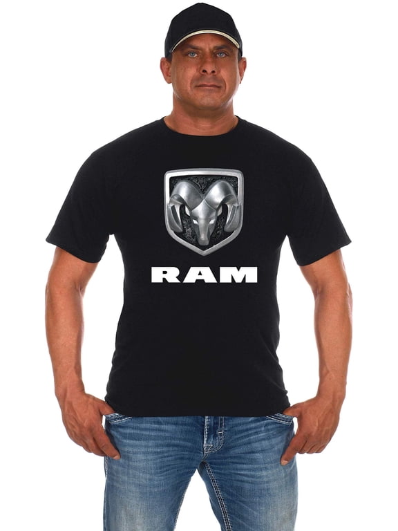 Group Men's Dodge RAM Shield Short Sleeve Black Crew Neck T-Shirt