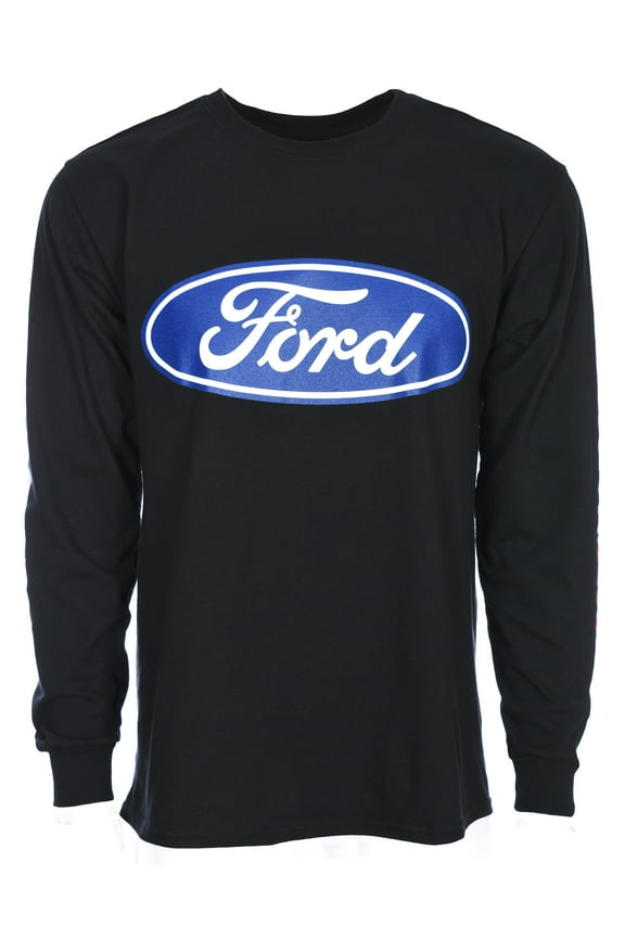 Group Men's Ford Performance Long Sleeve Crew Neck T-Shirt Front Back & Sleeve Emblems