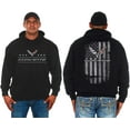 thumbnail image 1 of JH Design Group Mens Chevy Corvette Hoodie Distressed American Flag 2-Sided Sweatshirt, 1 of 7