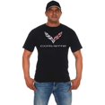 thumbnail image 1 of JH Design Group Mens Chevy Corvette T-Shirt C7 Series Logo Black Crew Neck Shirt, 1 of 5