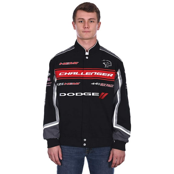 JH Design Group Mens Dodge Challenger Embroidered Cotton Twill Jacket