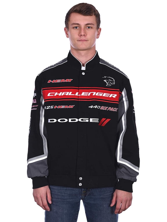 Group Mens Dodge Challenger Embroidered Cotton Twill Jacket