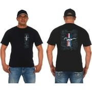 JH Design Group Mens Ford Mustang Tri-Bar Pony Distressed Collage T-Shirt