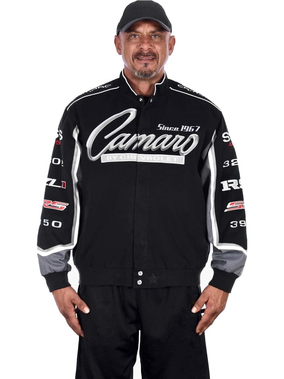 Men's Chevy Camaro Cotton Twill Jacket a Snap-Up Jacket for Men