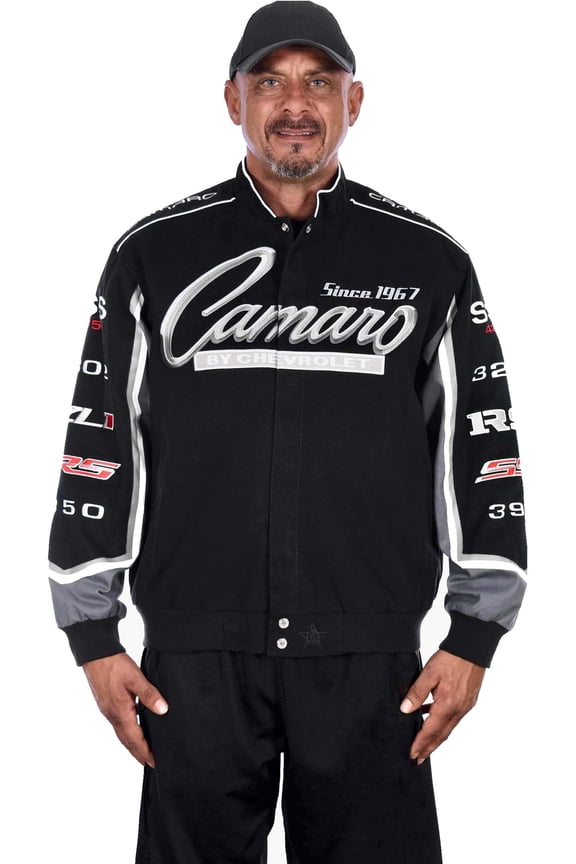Men's Chevy Camaro Cotton Twill Jacket a Snap-Up Jacket for Men