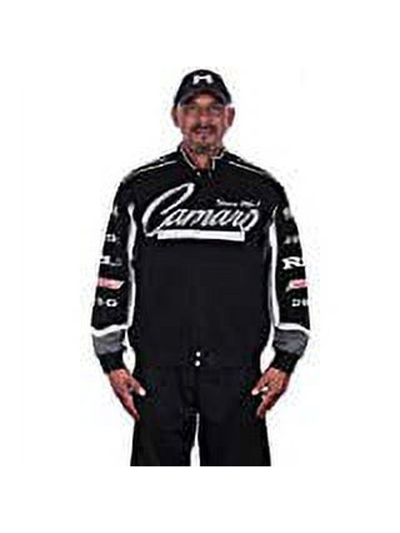 JH Design Men's Chevy Camaro Cotton Twill Jacket a Snap-Up Jacket for Men