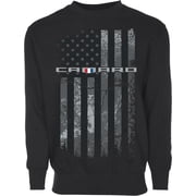 JH Design Men s Chevy Camaro Flag Pullover Crewneck Sweatshirt Sm-3X