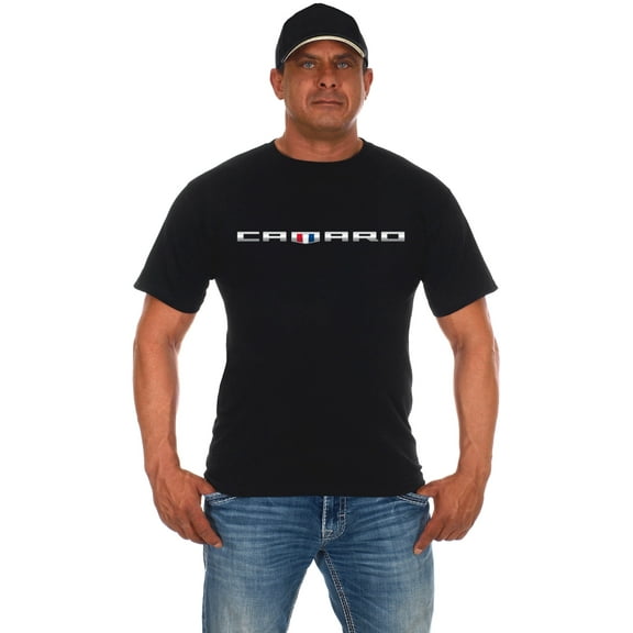 JH Design Men's Chevy Camaro Shield T-Shirt Short Sleeve Crew Neck Shirt