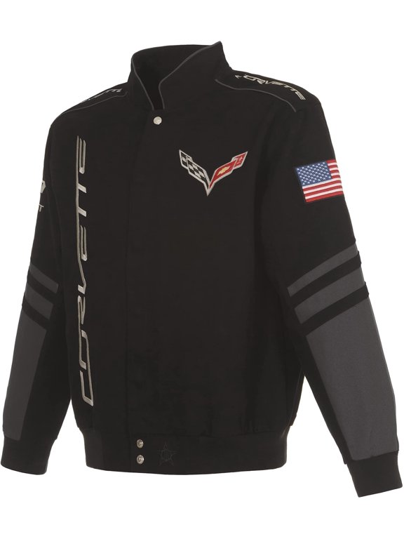 Men's Chevy Corvette C7 Jacket an Embroidered Classic Twill Coat