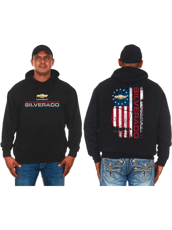 Men's Chevy Silverado Distressed Logo Pullover Hoodie