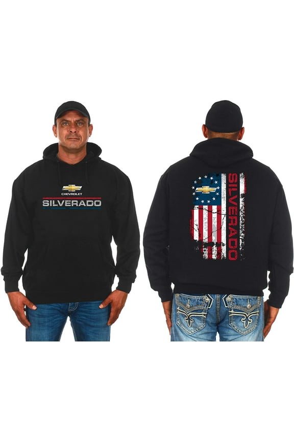 Men's Chevy Silverado Distressed Logo Pullover Hoodie
