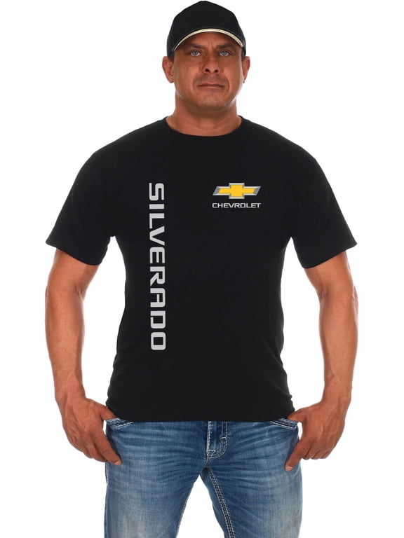 Men's Chevy Silverado Truck Classic Black T-Shirt Short Sleeve Crew Neck Shirt
