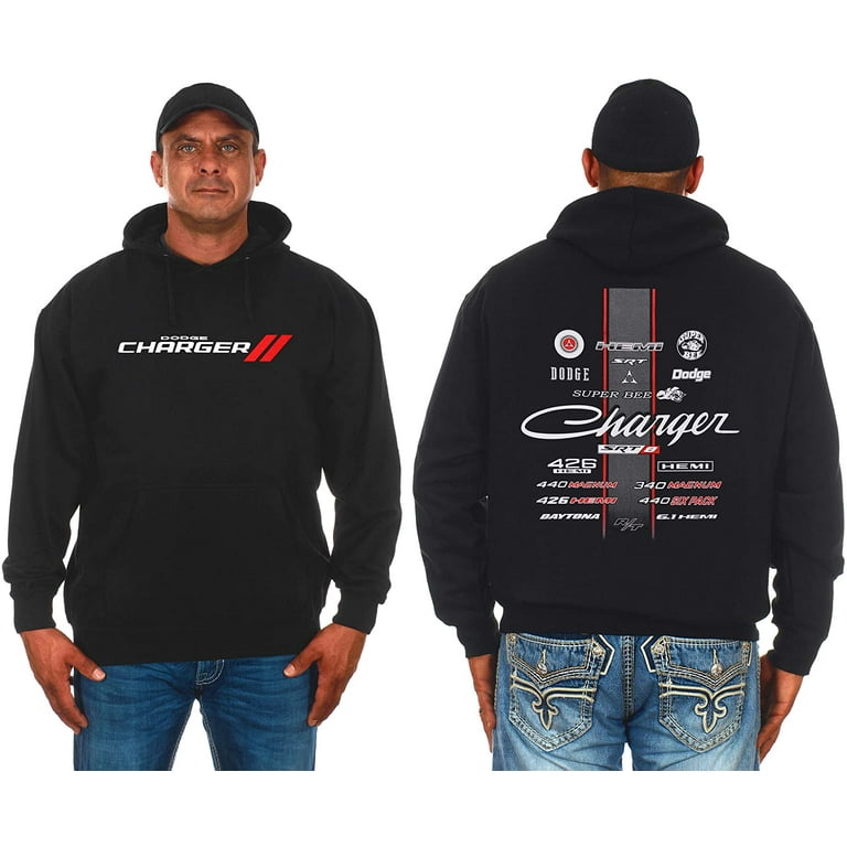 JH Design Men's Dodge Charger 2-Sided Pullover Hoodie Collage