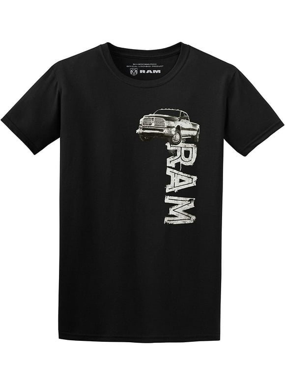 JH Design Men's Dodge RAM Truck Short Sleeve Crew Neck T-Shirt