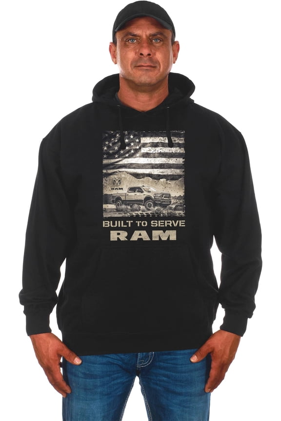 Men's Dodge Ram Built To Serve Pullover Hooded Sweatshirt