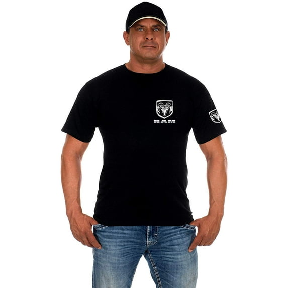 JH Design Men's Dodge Ram Logo T-Shirt Short Sleeve Crew Neck Shirt