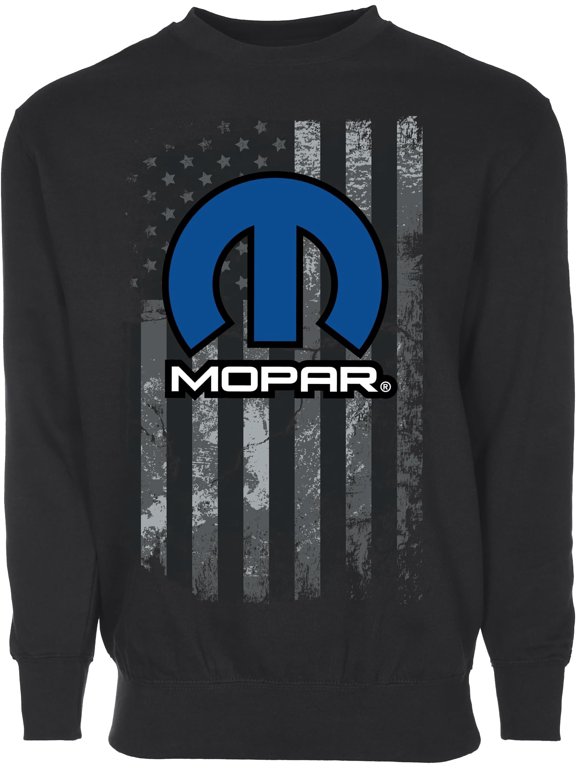 Men’s Mopar Parts Logo Flag Pullover Crewneck Sweatshirt Sm-3X