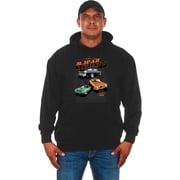 JH Design Mens Mopar Pullover Black Hoodie Screen Printed Sweatshirt