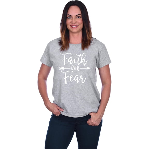 JH Design Women's Religious T Shirts Faith Over Fear & Forgiven Designs 8 Colors