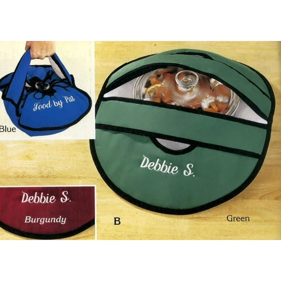 JH Smith Casserole Carrier Round Burgundy Hot Pad Reusable Lunch Bags & Boxes