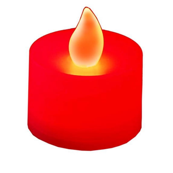 JH Specialties 80312 LED Battery Operated Tea Lights- Red 12 Ct