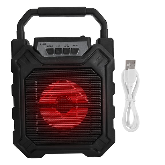 JH668 Portable Outdoor ABS Bluetooth Speaker Support Memory Card U Disk Black