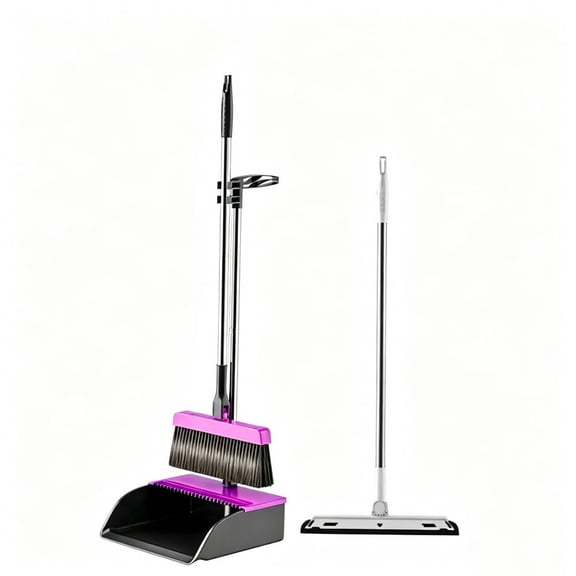 Tyasoleil Broom with Dustpan Combo Set and Sponge Air Broom Kit, Household Kit for Glass Window, Floor Cleaning, Bathroom, Pet Hair