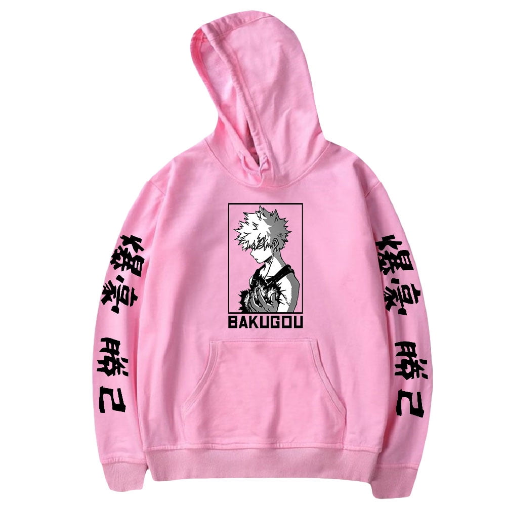 JHDESSLY Bakugou Katsuki Cosplay Hoodies Anime MHA Pullover Sweatshirt
