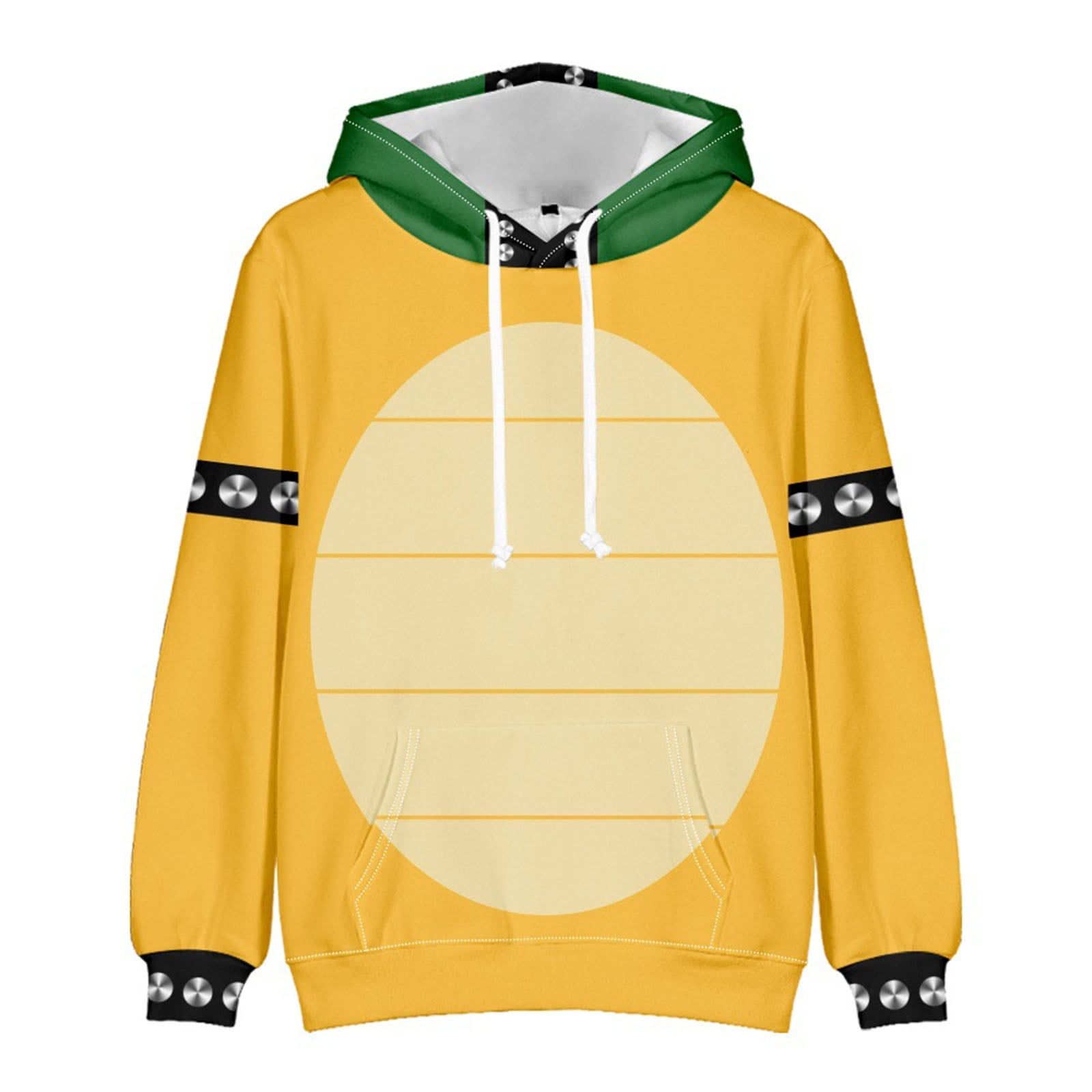 JHDESSLY Bowser Costume Adult Hoodie, Mario Luigi Costume Game, Super