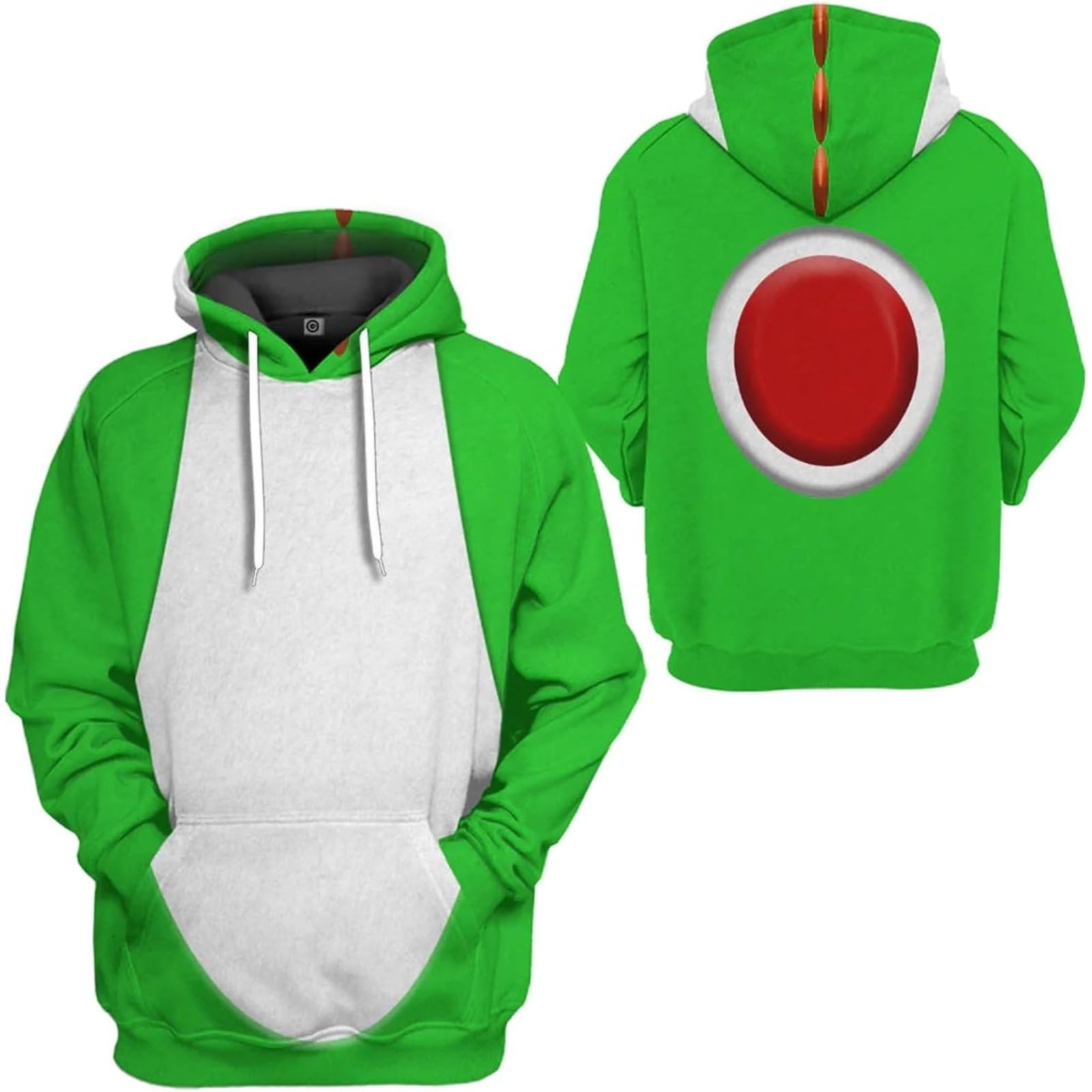 JHDESSLY Bowser Costume Adult Hoodie, Mario Luigi Costume Game