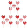 thumbnail image 1 of JHEHF 15pcs Valentine'S Day Heart Flower Picks for Table Centerpiece Decoration Vase Wedding Crafts Arrangement Couple Wedding & Party Supplies Birthday Party Cake Decorations 3set, 1 of 7