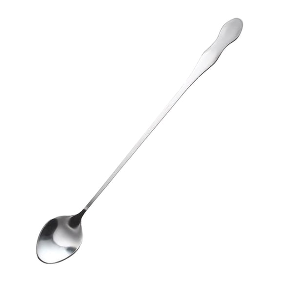 JHEHF 1PCS Stainless Steel Tableware 10 Inch Long Handle Tea Spoon Coffee Spoon Ice Spoon for Mixing, Stirring, Coffee Spoons, Silver