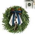 thumbnail image 1 of JHEHF 2026 Christmas Wreaths for Front Door Rustic Vintage Bow Decorative Farmhouse Xmas Decor for Window Fireplace Mantle Wall Outdoor Indoor Decorations 21.7inch, 1 of 8