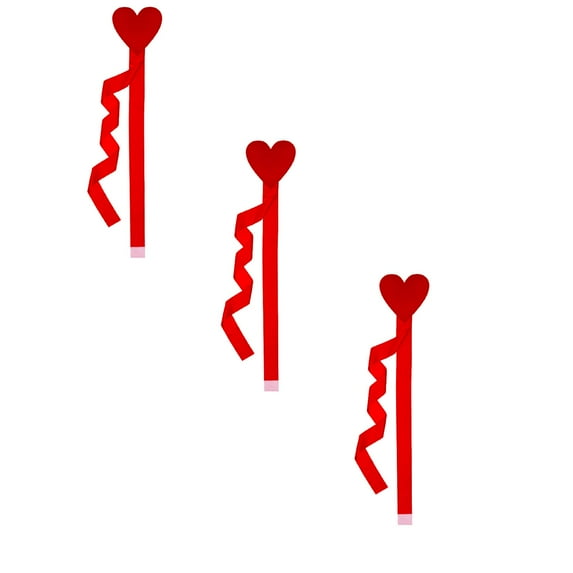 JHEHF 41inch Red Hearts Valentines Cabinet Bows Cabinet Bowknot Door Bows Ribbons Window & Cupboard Decoration for Holidays Party Home Kitchen Gifts Supplies 3PCS