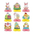 thumbnail image 1 of JHEHF 9 PCS Easter Honeycomb Centerpieces Cute Rabbit & Eggs Tabletop 3D Table Honeycomb Decor for Tiered Tray Mantel Shelf Table Decor, 1 of 8